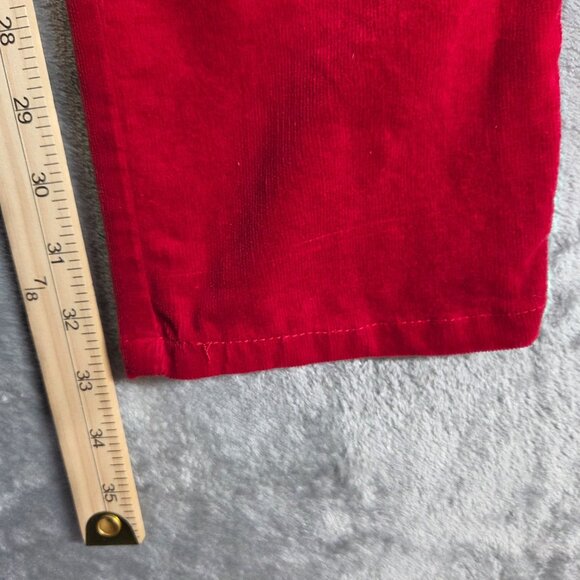 Tripp NYC Pants Womens Juniors 15 Red Corduroy 34" Waist Skinny Rave Punk Goth - Picture 10 of 10
